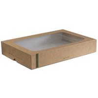 Vegware Compostable Sandwich Platters With Lid Large (Pack of 25)