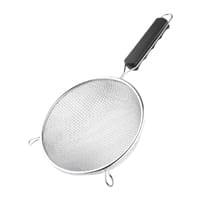 Vogue Double Mesh Sieve Black Handle - 180mm 7"