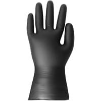 Hygiplas Pack of 100 Vinyl Black PowderFree Gloves L