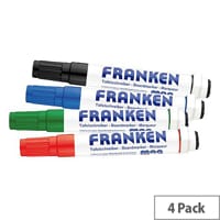Franken CombiMarkers MagWrite Assorted Colours Pack of 4 Z1703