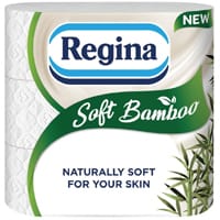 Regina Soft Bamboo Toilet Roll 3-Ply 5x9 Rolls - Eco-Friendly Luxury Bathroom Tissue