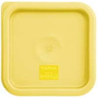 Hygiplas Square Food Storage Container Lid Yellow Small