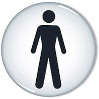 General Domed Sign Men Symbol 60mm