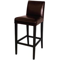 Bolero Faux Leather High Bar Stool Brown (Single)