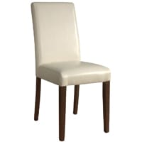 Bolero Faux Leather Dining Chairs Cream (Pack of 2)