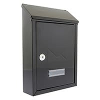 Burg Wachter Avon MB09 Black Galvanized Steel Post Box H304 xW214xD70mm
