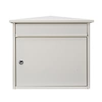 Burg Wachter Mersey MB15 White Galvanized Steel Post Box H347 xW390xD206mm