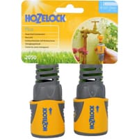 Hozelock 2050 Hose End Connector Plus for Ø12.5-15mm (1/2-5/8in) Hose (Twin Pack)