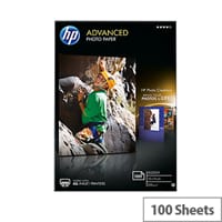 HP 10x15cm Advanced Glossy Photo Paper 250gsm White (Pack of 100)