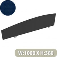Jump Office Desk Screen Curved Top W1000xH380-180mm Dark Blue