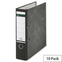 Leitz Standard Foolscap Lever Arch File Black Pack 10