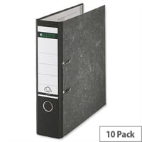 Leitz A4 Lever Arch File Black 80mm Spine Pack of 10