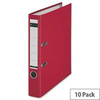 Leitz Red Mini A4 Lever Arch File 52mm Pack of 10