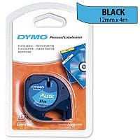 Dymo LetraTag Tape Plastic 91205 12mmx4m Ultra Blue S0721650