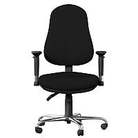 OE Series High Back Posture Operator Office Chair - Black Fabric - Weight Tolerance: 150kg