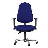 OE Series High Back Posture Operator Office Chair - Blue Fabric - Weight Tolerance: 150kg