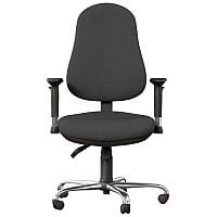 OE Series High Back Posture Operator Office Chair - Grey Fabric - Weight Tolerance: 150kg