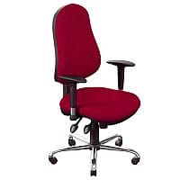 OE Series High Back Posture Operator Office Chair - Red Fabric - Weight Tolerance: 150kg