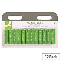 Q-Connect Super Alkaline AA Batteries Pack of 12