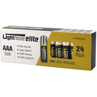 Lighthouse AAA LR03 Alkaline Batteries 1120 mAh (Pack 24)