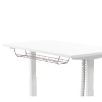 Cable Management Basket 1200mm For 1400, 1600 & 1800mm Wide Leap & Zoom Height Adjustable Desks Silver