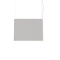 LINE Acoustic LED Ceiling Light Pendant Aluminium Frame 710mm High Available With Opaque Or Microprism Diffuser & Fabric Of Choice