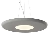 LOOP Acoustic LED Ceiling Light Pendant Round 1000mm Diameter Available With Opaque Or Microprism Diffuser & Fabric Of Choice
