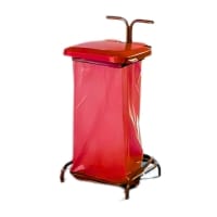 Stik Colour Coded Sackholder - Freestanding - Red - 90Litre - Pedal Operated Lids - H600xW657xD432mm