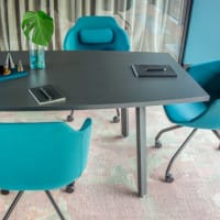 OGI A Meeting Table Antracite Top & Antracite Semi Matte Metal Leg