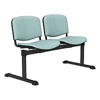 OI Series 2-Seater Bench With Vinyl Upholstered Seat Light Blue L033