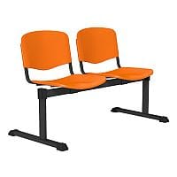 OI Series 2-Seater Bench Plastic Seat Orange
