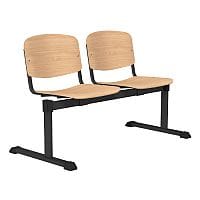 OI Series 2-Seater Bench Wooden Seat Beech