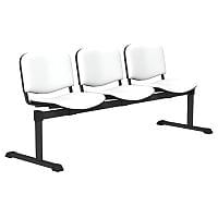 OI Series 3-Seater Bench With Vinyl Upholstered Seat White L022