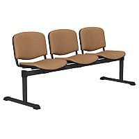 OI Series 3-Seater Bench With Vinyl Upholstered Seat Beige L080
