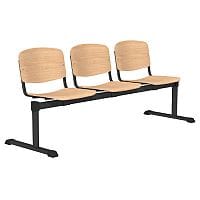 OI Series 3-Seater Bench Wooden Seat Beech