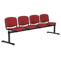 OI Series 4-Seater Bench With Vinyl Upholstered Seat Red L090