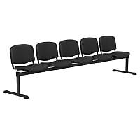 OI Series 5-Seater Bench With Vinyl Upholstered Seat Black L001