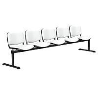 OI Series 5-Seater Bench With Vinyl Upholstered Seat White L022