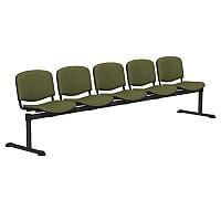 OI Series 5-Seater Bench With Vinyl Upholstered Seat Olive Green L052