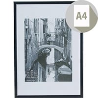 Photo Album Company Certificate Frame A4 Back Loader Black A4MARBLK-NG