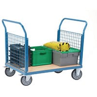 VFM Blue Premier Platform Truck Double Mesh 1000 x 700mm 315625 500kg