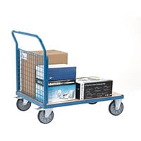 VFM Blue Premier Platform Truck Single Mesh 1200 x 800mm 315624 500kg