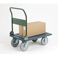 VFM 300kg Capacity Pressed Steel Platform Truck Puncture Proof Wheels 383495