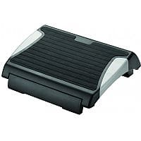 Q-Connect Foot Rest with Rubber Black/Silver KF20076