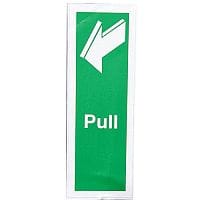 Safety Sign Pull 150x50mm Self-Adhesive