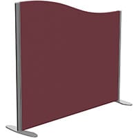 Sprint Eco Freestanding Screen Wave Top W1200xH1000-800mm Wine - With Stabilising Feet