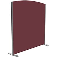 Sprint Eco Freestanding Screen Curved Top W1200xH1300-1100mm Wine - With Stabilising Feet