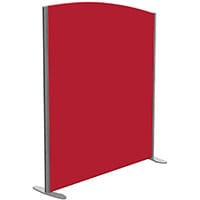 Sprint Eco Freestanding Screen Curved Top W1200xH1400-1200mm Red - With Stabilising Feet