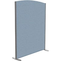 Sprint Eco Freestanding Screen Curved Top W1200xH1600-1400mm Light Blue - With Stabilising Feet