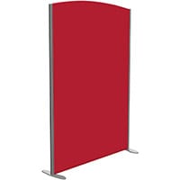 Sprint Eco Freestanding Screen Curved Top W1200xH1800-1600mm Red - With Stabilising Feet